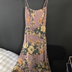 reformation rosehip fit & flare dress